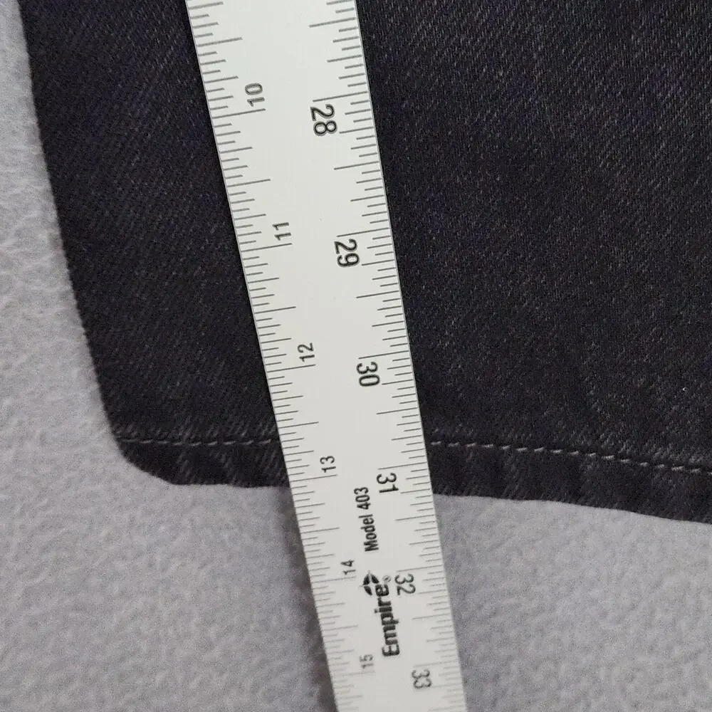 LEVIS 505 Jeans Mens 36x32 Black Straight Leg Zip Fly Classic Denim Actual 34x31